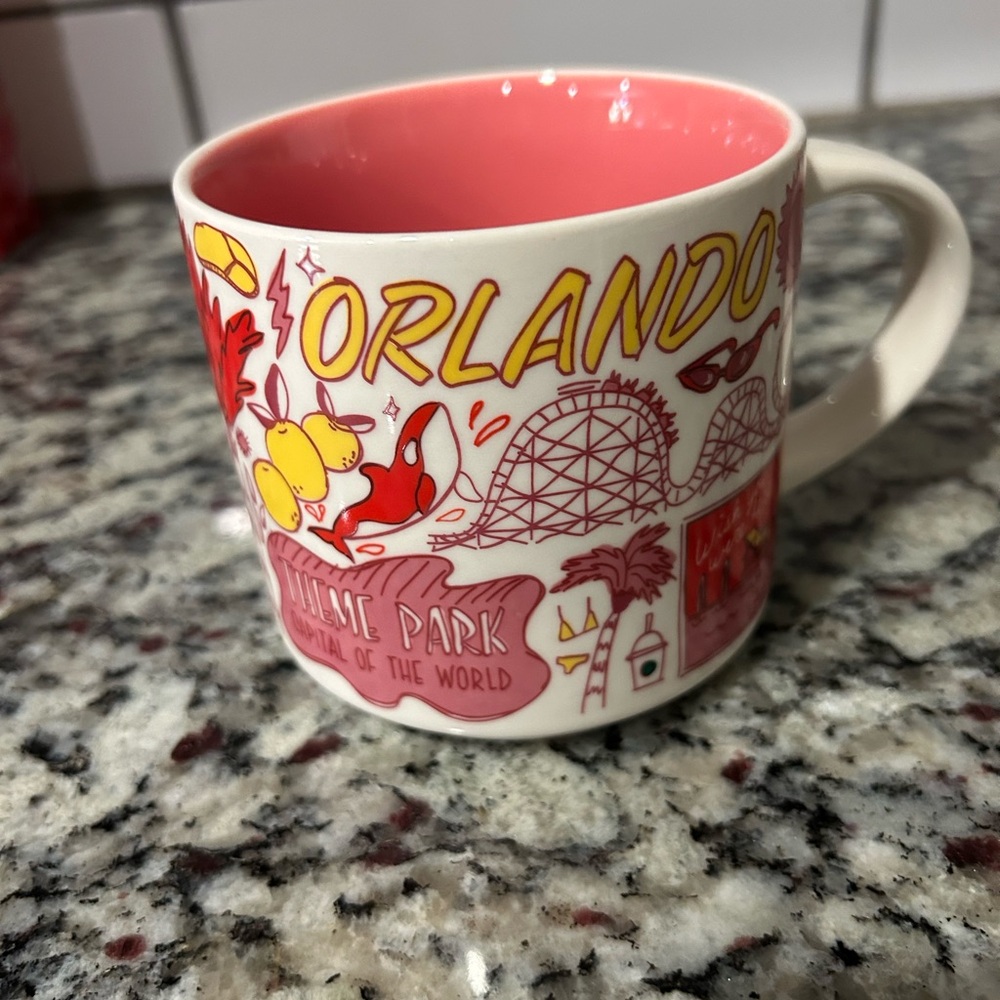 Starbucks Orlando Mug - Pink and White